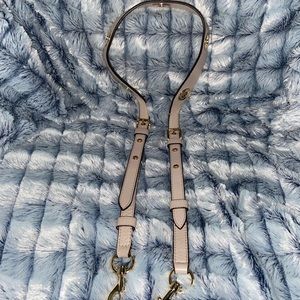 SOLD! Michael Kors Leather Guitar Wide Strap Bag Replacement Soft Pink / Gold